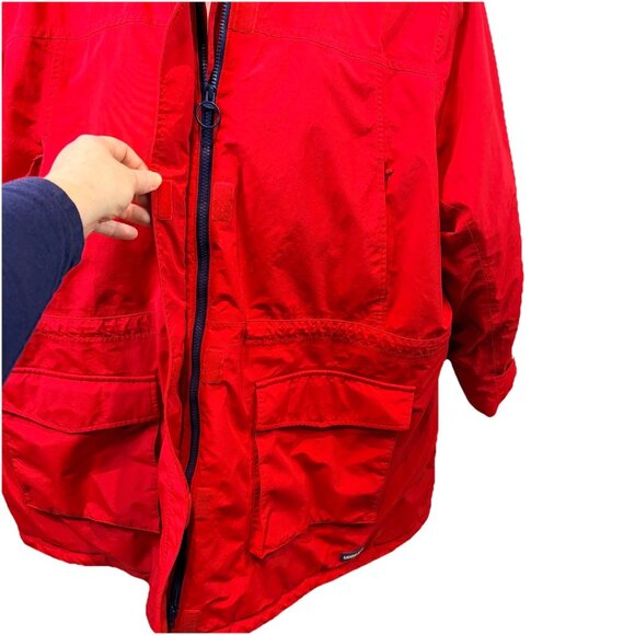 Lands End Womens Jacket Squall Parka insulated Waterproof Fleece Lined Red Sz 3X - Picture 3 of 14